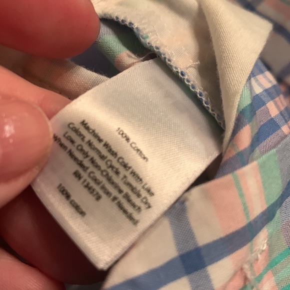 Vineyard Vines plaid breaker shorts Pastel plaid cotton poplin size 18 worn once - Picture 3 of 13